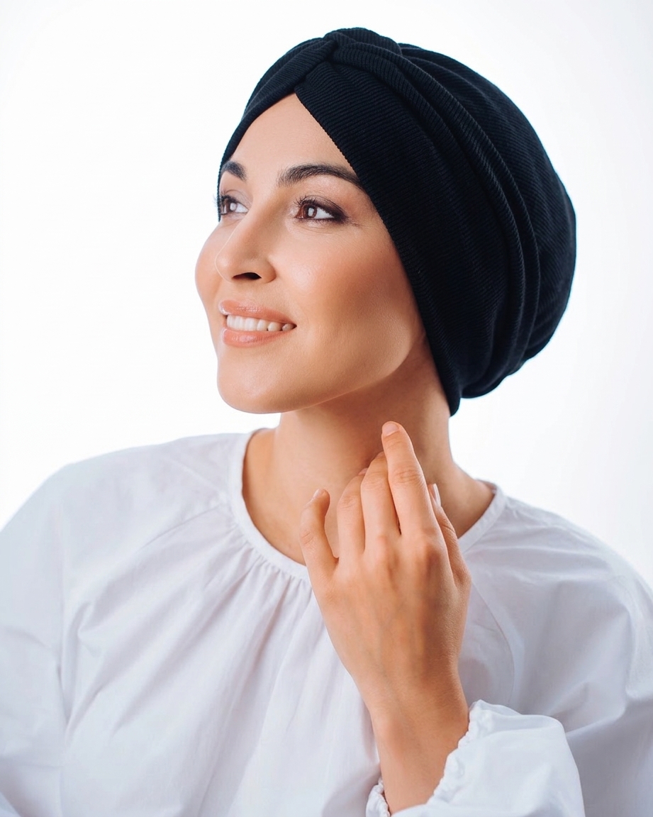 чалма в рубчик (черный)