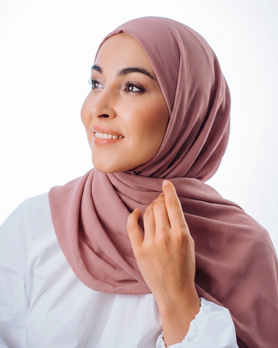 Шифоновый палантин (пыльная роза)