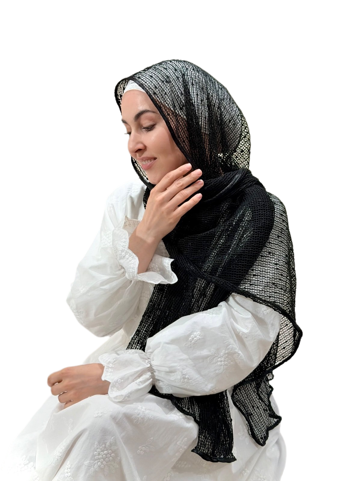 палантин воздушный (черный)