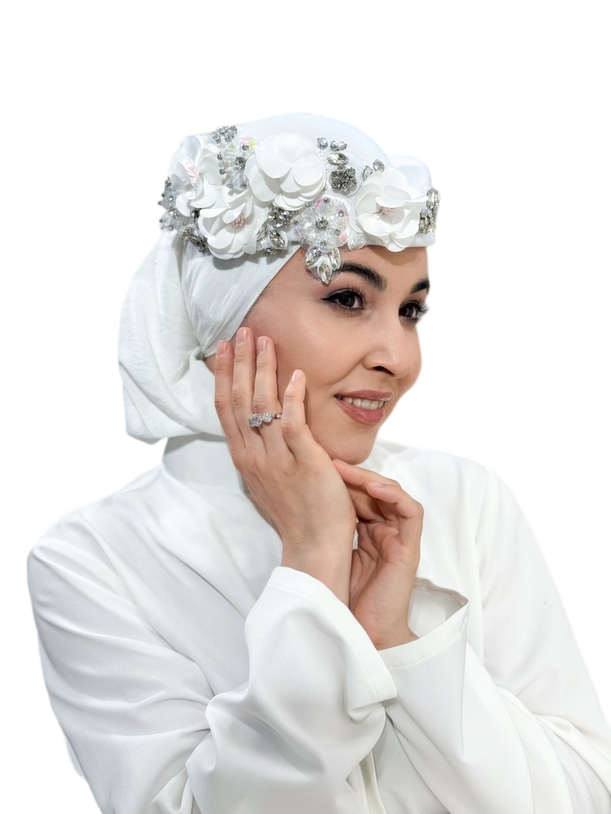 тюбетейка женская( белый)