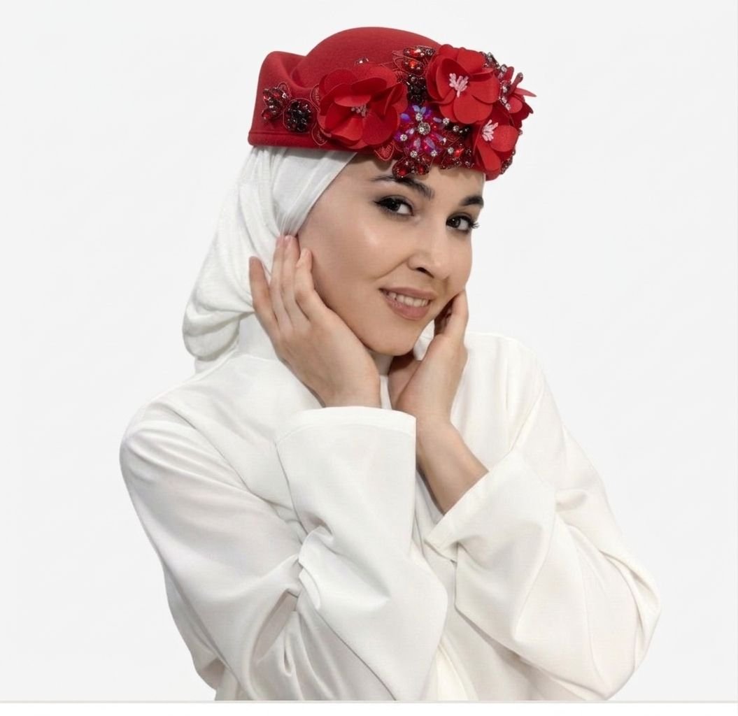 тюбетейка женская (красный)