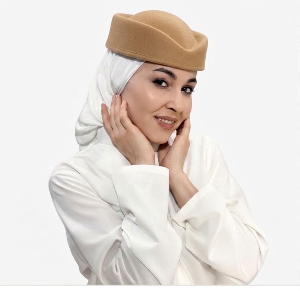 тюбетейки однотонные женские (бежевый)