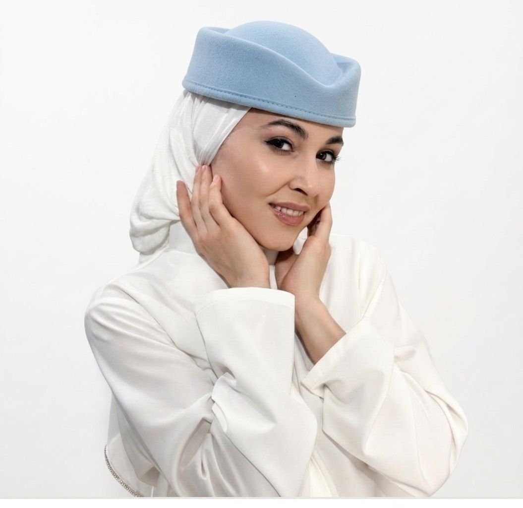 тюбетейки однотонные женские (голубой)